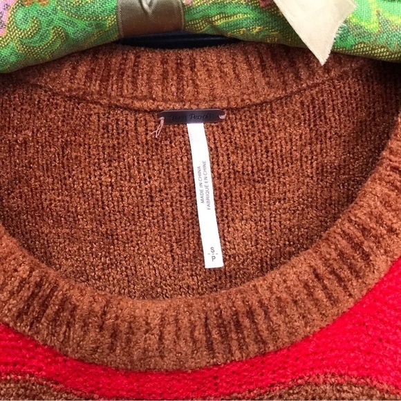 Free People”All About You”  Pullover Sweater in Terracotta, Size Small - Picture 5 of 14